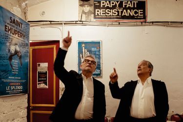 Bruno Moynot et Christian Clavier, qui a tourné dans la comédie « Jamais sans mon psy », d’Arnaud Lemort, en salle fin 2024.